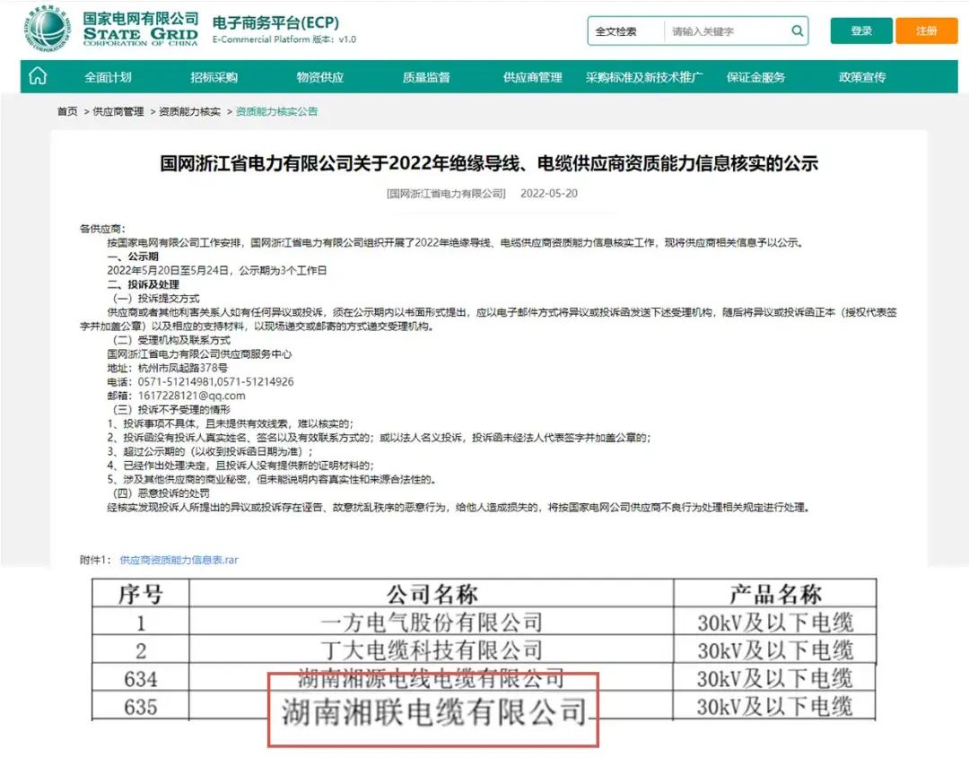 喜訊 | 湘聯(lián)電纜順利通過國家電網(wǎng)“供應(yīng)商資質(zhì)能力”審核！
